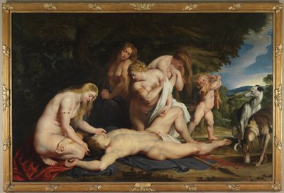 Smrt Adonise (s Venuší, Amorem a třemi Gráciemi) od Peter Paul Rubens