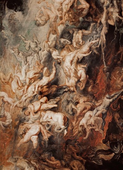 Pád prokletých (malba na dubovém dřevě) od Peter Paul Rubens
