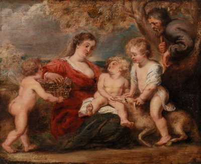 Svatá rodina se svatým Janem Křtitelem a andělem od Peter Paul Rubens