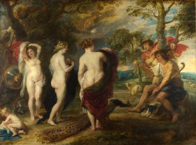 The Judgment of Paris, c.1632-35 (olej na panelu) od Peter Paul Rubens