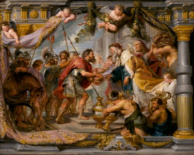 Setkání Abrahama a Melchisedeka, kolem roku 1626 od Peter Paul Rubens