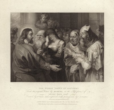 Žena přistižená v cizoložství od Peter Paul Rubens