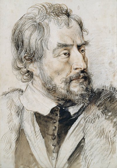 Thomas Howard (1585-1646) 2. hrabě z Arundel (tužka, pero a inkoust a mytí na papíře) od Peter Paul Rubens