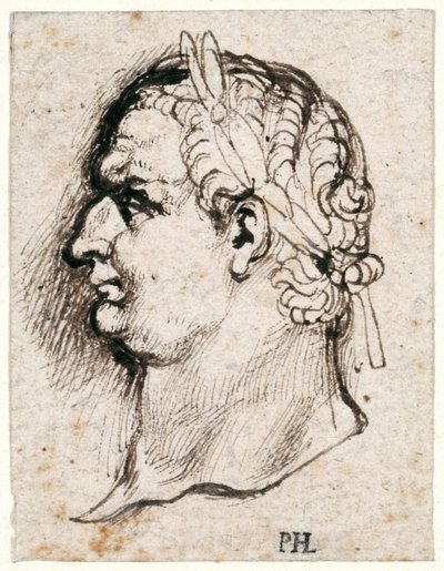 Titus, z deseti kreseb osmi z prvních dvanácti Caesarů, po medailích Giovanniho da Cavina (pero a inkoust na papíře) od Peter Paul Rubens