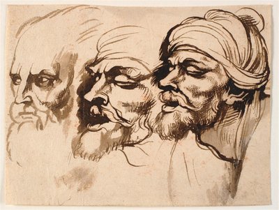 Tři mužské hlavy od Peter Paul Rubens