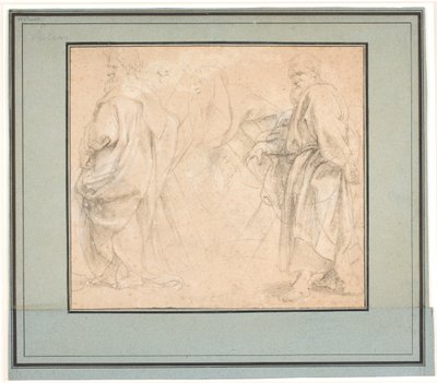 Dvě studie pro svatého Ondřeje a studie pro starověkého kněze (Melchisedech?) od Peter Paul Rubens