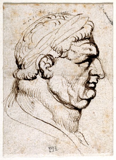 Vitellius, z deseti kreseb osmi z prvních dvanácti Caesarů, po medailích Giovanniho da Cavina (pero a inkoust na papíře) od Peter Paul Rubens