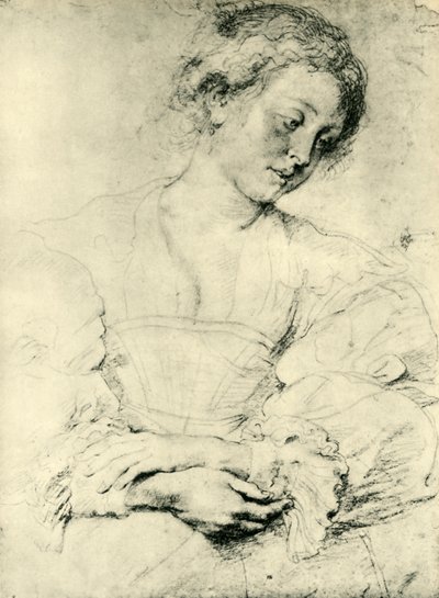 Mladá žena se založenýma rukama, 1629-1630, 1943. od Peter Paul Rubens