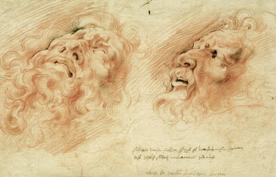 Dvě studie po hlavě Laocoonu od Peter Paul Rubens