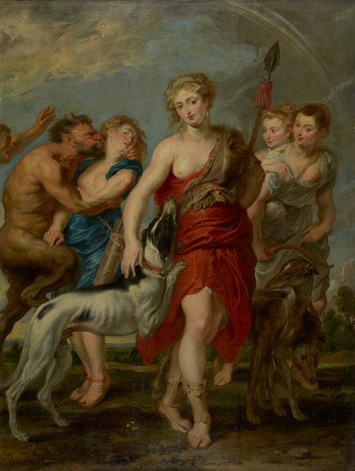 Diana a její nymfy na lovu, 1627-8 od Peter Paul studio of Rubens