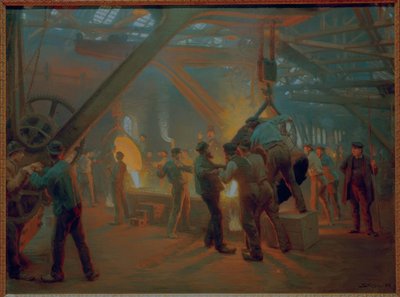 Ve slévárně železa Burmeister & Wain od Peder Severin Krøyer