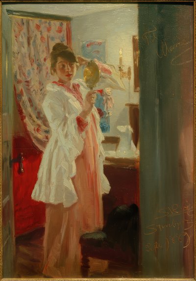 Interiér. Umělcova manželka od Peder Severin Krøyer