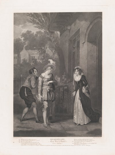 Anne Page, Slender and Shallow Shakespeare, Merry Wives of..., poprvé publikováno 1792, znovu vydáno 1852. od Peter Simon
