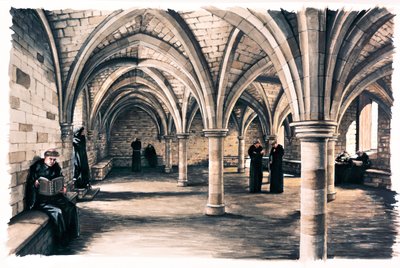 Battle Abbey, 12. století, c1990-2010 od Peter Urmston