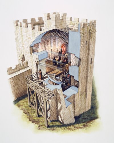 Hrad Peveril, 12. století, c1990-2010 od Peter Urmston