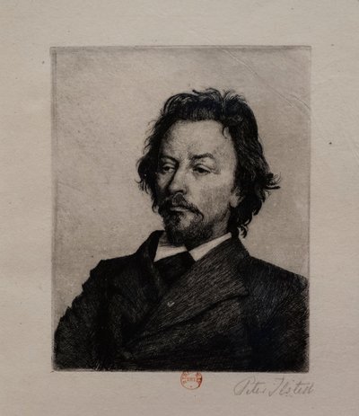 Portrét Vilhelma Hammershoi, kolem roku 1899 (lept) od Peter Vilhelm Ilsted