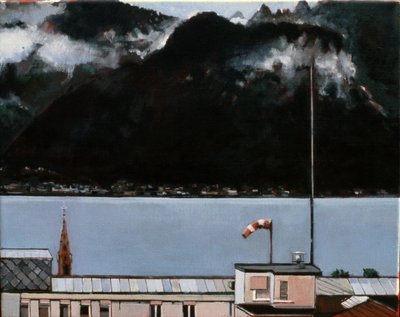 Ženevské jezero, 2008 (olej na plátně) od Peter Wilson