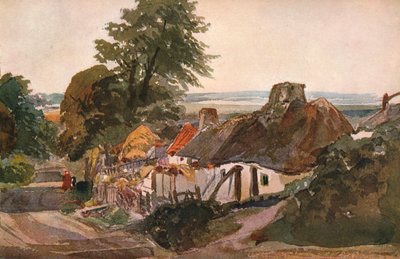 Ulička s domky, c1820 od Peter de Wint