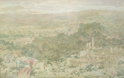 Bolton Abbey (pero a tuš a akvarel) od Peter de Wint