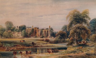 Bolton Abbey and Rectory, 1846, 1935 od Peter de Wint