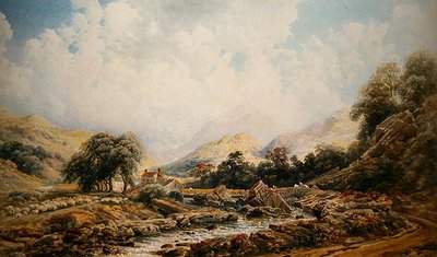 Brougham Mill (akvarel na papíře) od Peter de Wint
