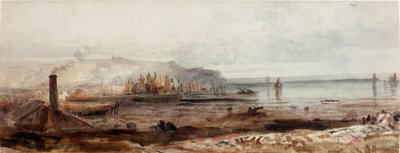 Pohled na přístav, asi 1830-1840 (akvarel) od Peter de Wint