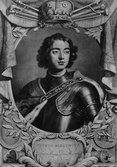 Petr Veliký, car Ruska, c1698 1894 od Peter van Gunst
