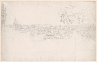 Fantasy Panorama Říma od svatého Petra po Castel San Angelo od Peter von Hess