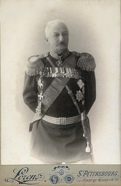 Generál Konstantin Pavlovič Prezhbiano 1840-1905, 1898. od Petersburg . Photo studio Alfred Lorens