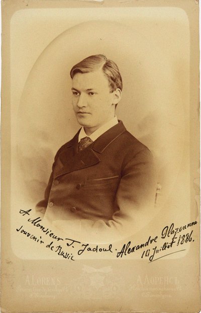 Portrét skladatele Alexandra Glazunova 1865-1936, 1886. od Petersburg . Photo studio Alfred Lorens