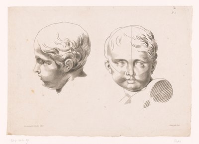 Dvě dětské hlavy Principy kreslení z přírody, díl pátý (název série) Vème Cahier De Principes Dessiné d