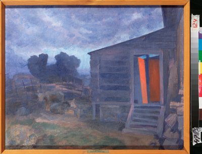 Modrá krajina (Blue Landscape) - Obraz Pyotr (Piotr, Petr) Savvich Utkin (Utkin) (1877-1934), olej na plátně - ruské umění od Petr Savvic Utkin