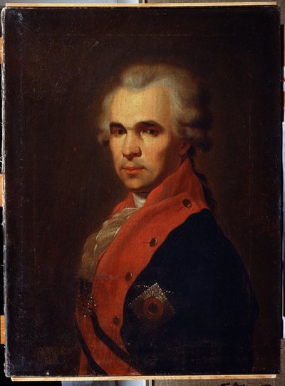 Portrét státního tajemníka Vasilije Popova. Obraz Petra Semjonoviče Drozhdina (1745-1805). Olej na plátně, 66 x 48 cm od Petr Semenovich Drozhdin