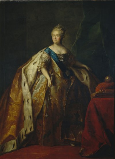 Portrét císařovny Kateřiny II 1729-1796, 1796 od Petro Semyonovich Drozhdin