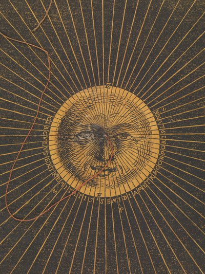 Volvelle uvádí pravidla pro předpovídání zatmění Slunce a Měsíce. od Petrus Apianus