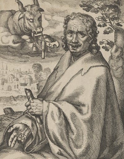 Lukáš, ze Čtyř evangelistů, 1610-20. od Petrus Feddes