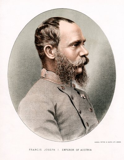 Franz Joseph, císař rakouský, c1880 od Petter and Galpin Cassell