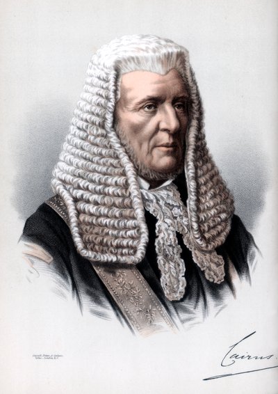 Hugh NcCalmont Cairns, 1. hrabě Cairns, lord kancléř Velké Británie, c1890. od Petter and Galpin Cassell