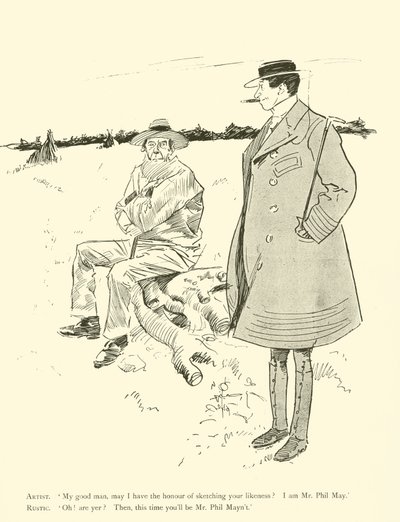 Kreslený film od Phila Maye z 90. let 19. století (litho) od Phil May