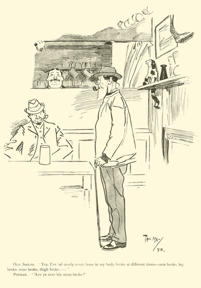 Kreslený film od Phila Maye z 90. let 19. století (litho) od Phil May