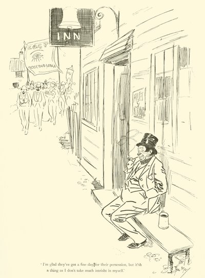 Kreslený film od Phila Maye z 90. let 19. století (litho) od Phil May
