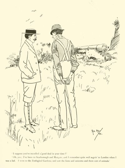 Kreslený film od Phila Maye z 90. let 19. století (litho) od Phil May