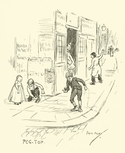 Ilustrace pro Phila Mayse Gutter-Snipese od Phil May