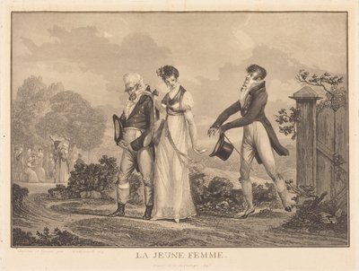 Mladá žena od Philibert-Louis Debucourt
