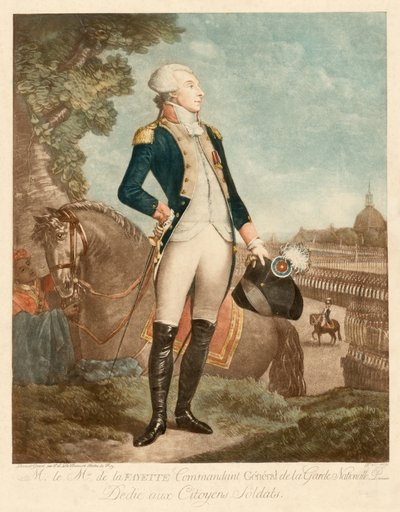 Markýz de Lafayette od Philibert-Louis Debucourt