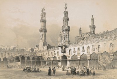 Nádvoří mešity Al Ahzar od Philibert Joseph Girault de Prangey