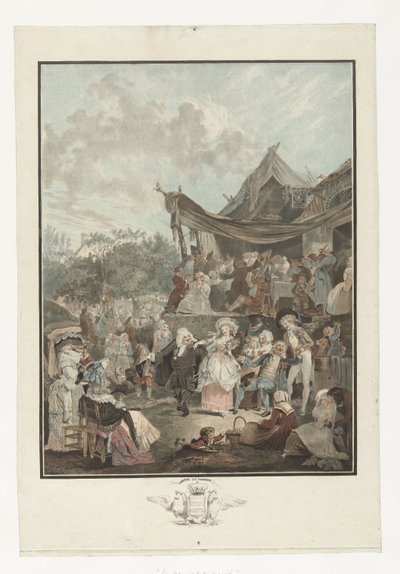 Dansende bruid Menuet nevěsty od Philibert Louis Debucourt