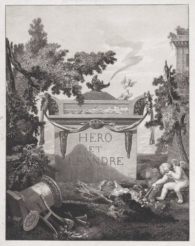 Frontispis k hrdinovi a Leandrovi, 1801. od Philibert Louis Debucourt