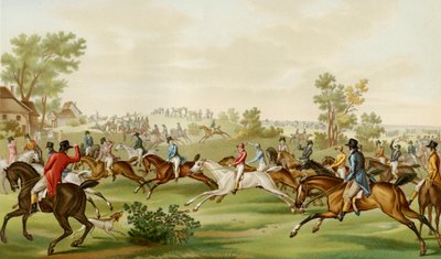 Dostihy - kolorovaná rytina od Debucourta od Philibert Louis Debucourt
