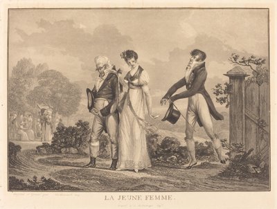 Mladá dáma od Philibert Louis Debucourt